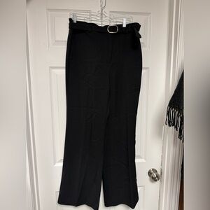 Ann Taylor NWOT size 12 Wide Leg Belted Elegant Black Women's Pants